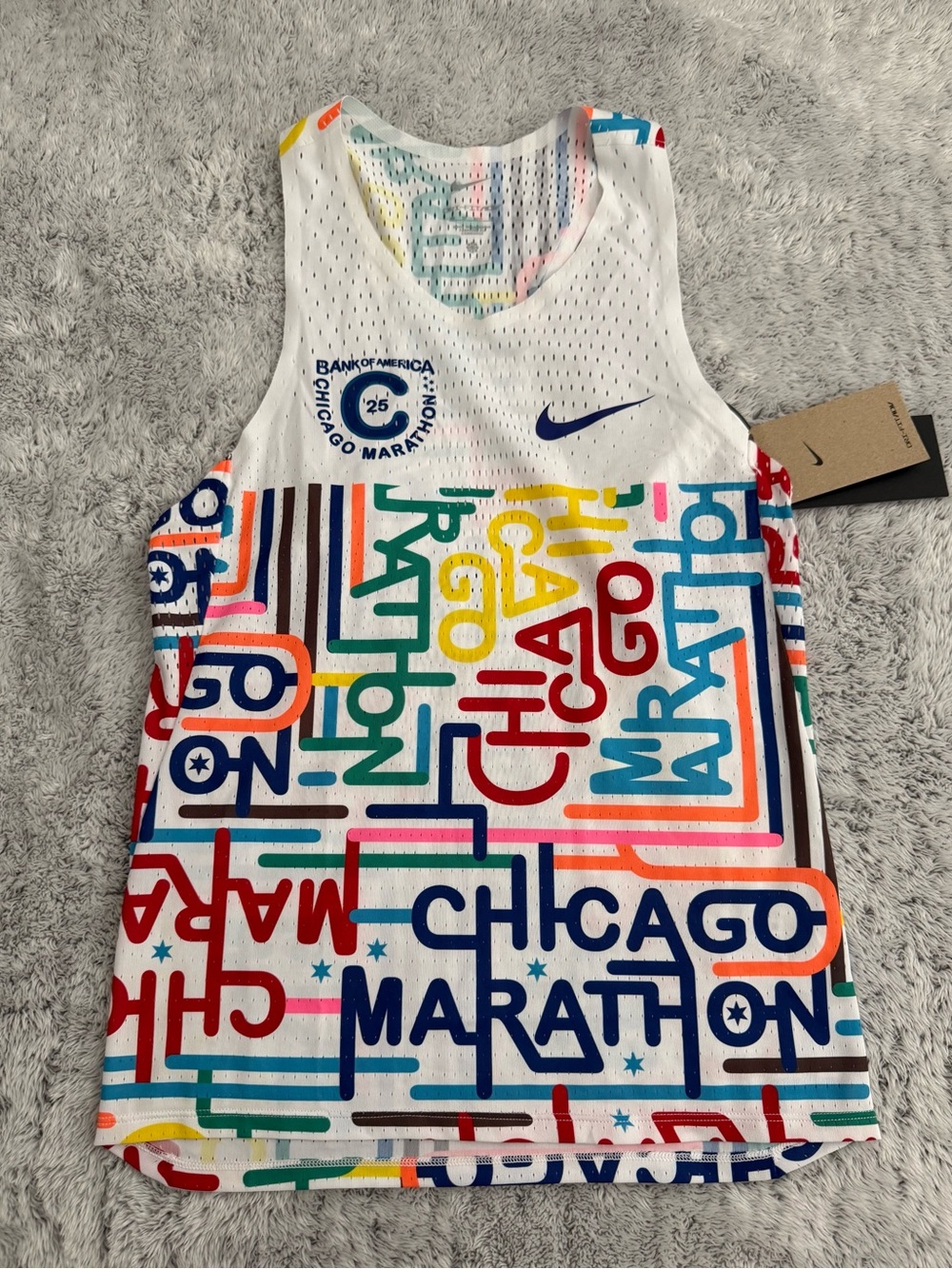 Nike Aeroswift 2025 Chicago Marathon Running Singlet HQ4277-100 Men Sz XS XSmall